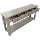 English Elm Trexm Console Table/Sofa Table With Storage Drawers and Bottom Shelf For Entryway Hallway (Gray Wash)