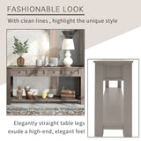 English Elm Trexm Console Table/Sofa Table With Storage Drawers and Bottom Shelf For Entryway Hallway (Gray Wash)