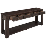 English Elm Trexm Console Table/Sofa Table With Storage Drawers and Bottom Shelf For Entryway Hallway(Espresso)