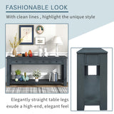 English Elm Trexm Console Table/Sofa Table With Storage Drawers and Bottom Shelf For Entryway Hallway (Navy)