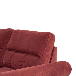 English Elm Paparika Reversible Sectional Sofa 2-Piece Velvet-Like Chaise Tufted Back Pillows Nailhead Arms Cozy Modern HS00F6449-ID-AHD