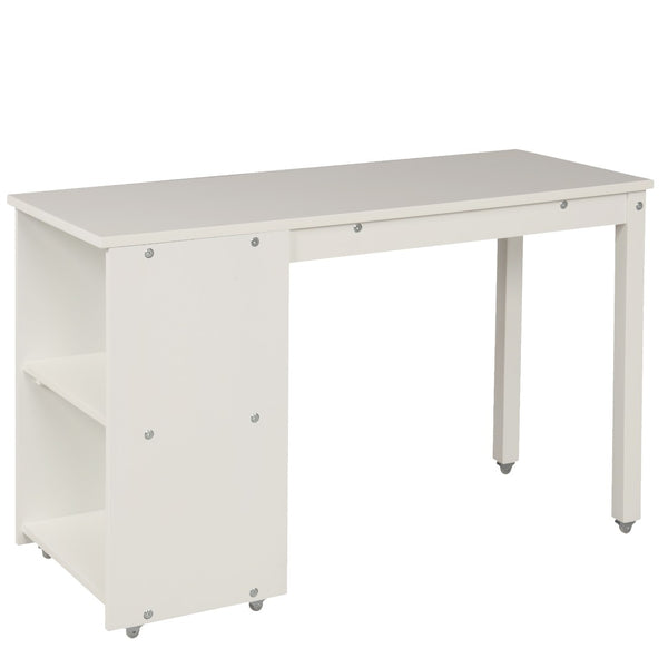 English Elm Low Twin Loft Bed with Rolling Desk Underbed Storage Cabinet Kids Study Space LT000113AAK-1