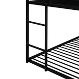 Hearth and Haven Stetsonia Twin over Twin House Bunk Bed with Built-in Ladder, Black WF286772AAB