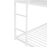 Hearth and Haven Stetsonia Twin over Twin House Bunk Bed with Built-in Ladder, White WF286772AAK