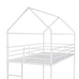 Hearth and Haven Stetsonia Twin over Twin House Bunk Bed with Built-in Ladder, White WF286772AAK