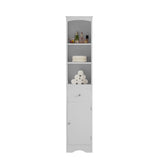 English Elm Tall Bathroom Cabinet, Freestanding Storage Cabinet With Drawer, Mdf Board, Adjustable Shelf, White