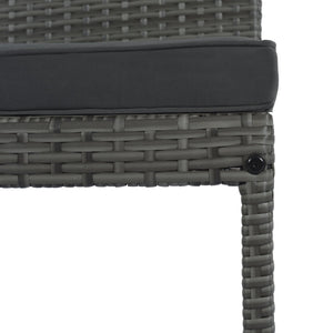 English Elm GO Outdoor 5-Piece Patio Wicker Bar Set with Acacia Top, Removable Cushions, Non-Slip Feet — Durable Seating for 250 lb Capacity FG201216AAE