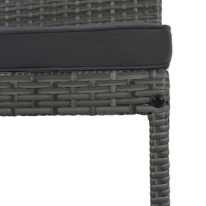 English Elm <old Sku Fg201216aae> Acacia Wood Top Outdoor Wicker Bar Set with Cushioned Seating N704G201216E