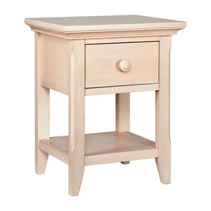 English Elm Overland Matte Sandstone Nightstand Low Profile Bedside Table for Modern Bedrooms 11102-SDS