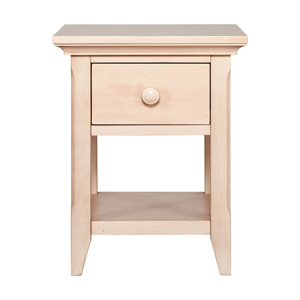English Elm Overland Matte Sandstone Nightstand Low Profile Bedside Table for Modern Bedrooms 11102-SDS