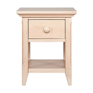 English Elm Overland Matte Sandstone Nightstand Low Profile Bedside Table for Modern Bedrooms 11102-SDS