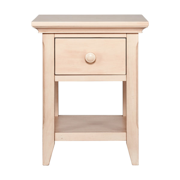 English Elm Overland Matte Sandstone Nightstand Low Profile Bedside Table for Modern Bedrooms 11102-SDS
