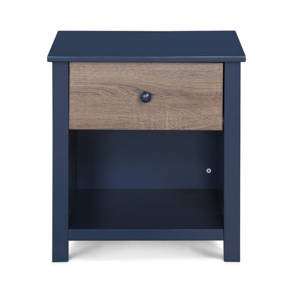 English Elm Connelly Two-tone Nightstand with Walnut Accents for Modern Bedroom Decor 27502-MBL