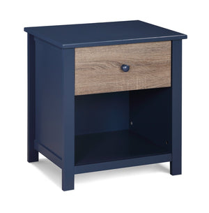 English Elm Connelly Two-tone Nightstand with Walnut Accents for Modern Bedroom Decor 27502-MBL