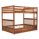 Hearth and Haven Full-Over-Full Bunk Bed with Ladders and Two Storage Drawers(Old Sku:Lt000365Aad) LT000365AAD-1