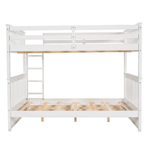 English Elm Full-over-full Bunk Bed with Dual Storage Drawers Solid Pine Kids Shared Bedroom LT000365AAK-1