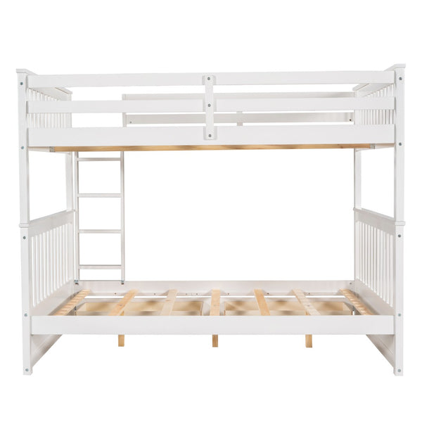 English Elm Full-over-full Bunk Bed with Dual Storage Drawers Solid Pine Kids Shared Bedroom LT000365AAK-1