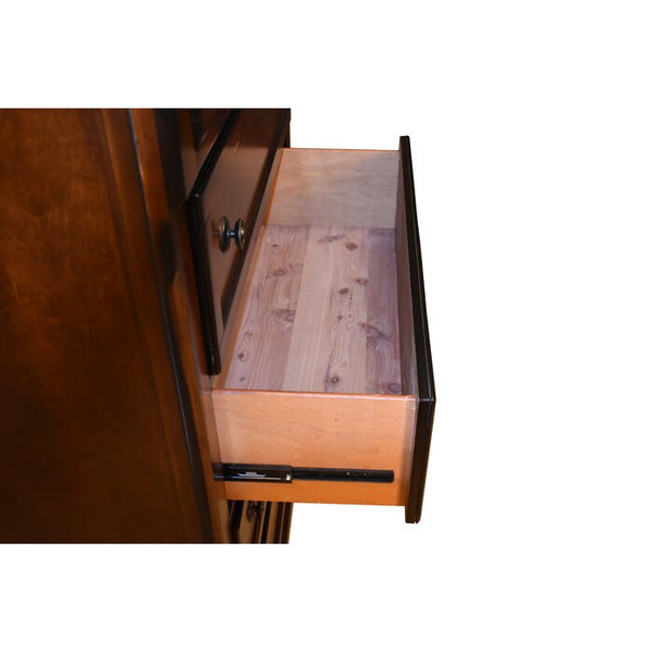English Elm Baltimore Transitional Dark Walnut 5-Pc Storage Bedroom Set — 7-Drawer Dresser, Mirror, Nightstand, Chest (Durable, Felt/Cedar-Lined) 808857580894