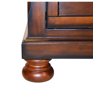 English Elm Baltimore Transitional Dark Walnut 5-Pc Storage Bedroom Set with Cedar-Lined Drawers & Mirror 808857786807