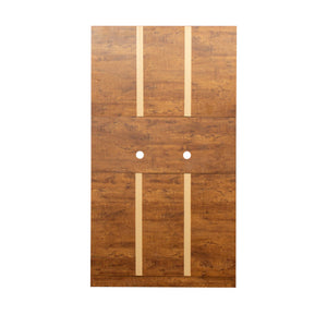 English Elm 70.87" Wardrobe Kitchen Cabinet with 6 Doors, 1 Drawer & Open Shelf — Durable Melamine MDF Storage Solution Walnut W331S00060