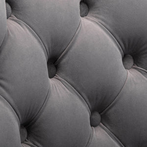 English Elm Swivel Velvet Tufted Barstools with Adjustable 25–33" Seat Height, 360° Chrome Base Luxury Gray W1143P324533