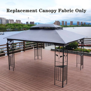 English Elm 13x10 Ft Double Roof Gazebo Replacement Canopy Uv Resistant Polyester Outdoor Cover W41941992