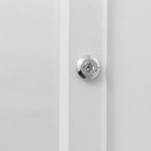 English Elm Side white cabinet with aluminum LED strip lamps, 40x29x170cm tall storage, melamine finish, modern design W33140089