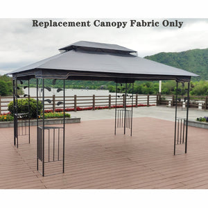 English Elm 13x10 Ft Double Roof Gazebo Replacement Canopy Uv Resistant Polyester Outdoor Cover W41941992