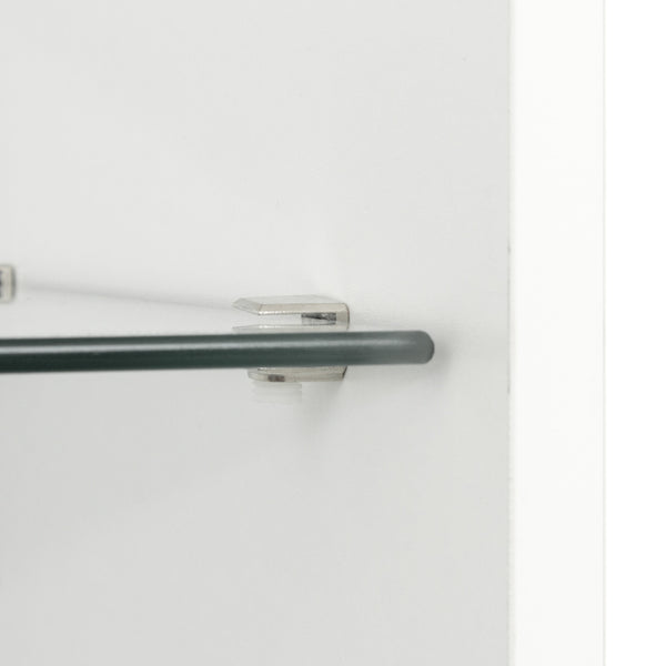 English Elm Side white cabinet with aluminum LED strip lamps, 40x29x170cm tall storage, melamine finish, modern design W33140089