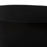 Hearth and Haven Solid Wood Round Coffee Table, Black B02441955