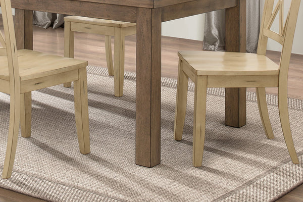 English Elm Casual Janina Side Chairs Set of 2 — Transitional Double-X Back Pine Veneer Accent Dining Seating, Simple Assembly Natural 42 L x 19 W x 10.75 H B01143555