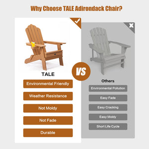 English Elm Tale Oversized Poly Lumber Adirondack Chair with Pullout Ottoman and Cup Holder W100243597