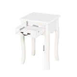 Hearth and Haven White Living Room Floor-Standing Storage Table with a Drawer, 4 Curved Legs W40940757