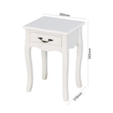 Hearth and Haven White Living Room Floor-Standing Storage Table with a Drawer, 4 Curved Legs W40940757