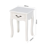 Hearth and Haven Floor-standing Storage Table with 1 Drawer and 4 Curved Legs, White W40940757