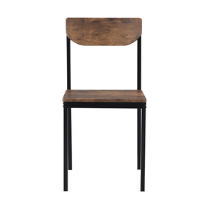 English Elm TOPMAX Modern 3-Piece Round Drop Leaf Dining Set with 2 Chairs, Space-Saving Rustic Brown Top WF290234AAB