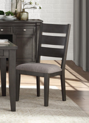 English Elm Transitional Ash Veneer Dining Side Chairs Set of 2 Padded Polyester Seat Casual Neutral B01143653