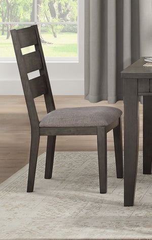 English Elm Transitional Ash Veneer Dining Side Chairs Set of 2 Padded Polyester Seat Casual Neutral B01143653