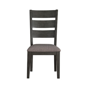 English Elm Transitional Ash Veneer Dining Side Chairs Set of 2 Padded Polyester Seat Casual Neutral B01143653
