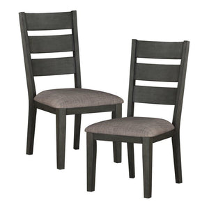 English Elm Transitional Ash Veneer Dining Side Chairs Set of 2 Padded Polyester Seat Casual Neutral B01143653