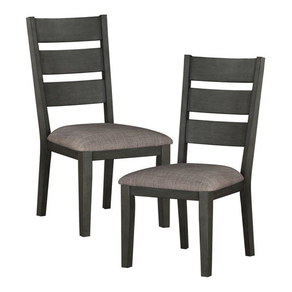 English Elm Transitional Ash Veneer Dining Side Chairs Set of 2 Padded Polyester Seat Casual Neutral B01143653