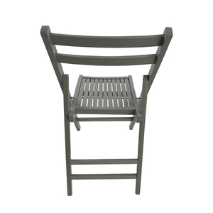 English Elm Furniture Slatted Wood Folding Special Event Chair Set of 4 Gray — Lightweight, Durable, Space-Saving Seating W49539765