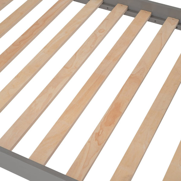 English Elm Stairway Twin Over Bunk Bed with Stair Storage and Full Length Guard Rail LT000109AAE