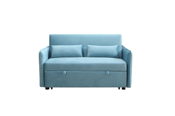English Elm Mega Velvet Convertible Sleeper Chair Adjustable Lounge Sofa Bed with Storage Pockets W97543708