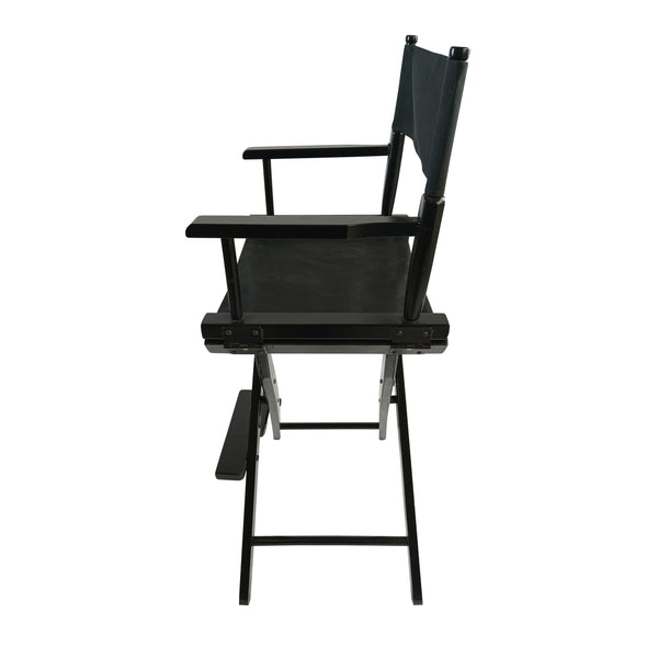 English Elm Casual Populus Director's Chair Set (2) Black Canvas Folding Solid Wood Frame, Breathable, 176lbs Capacity W49532121