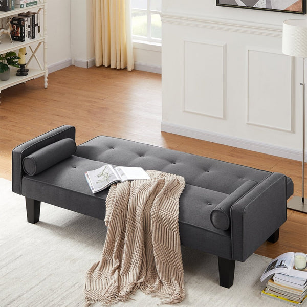 English Elm Mega Velvet Convertible Loveseat Button Tufted Sleeper Sofa for Living Room W97543711