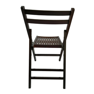 English Elm Furniture Slatted Wood Folding Special Event Chair - Solid Wood, Space-Saving, Portable, Durable Seating (98) Cherry W49539774