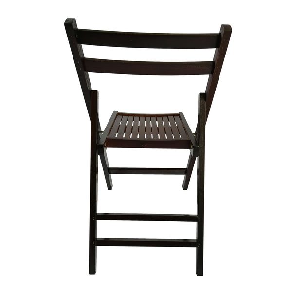 English Elm Furniture Slatted Wood Folding Special Event Chair - Solid Wood, Space-Saving, Portable, Durable Seating (98) Cherry W49539774