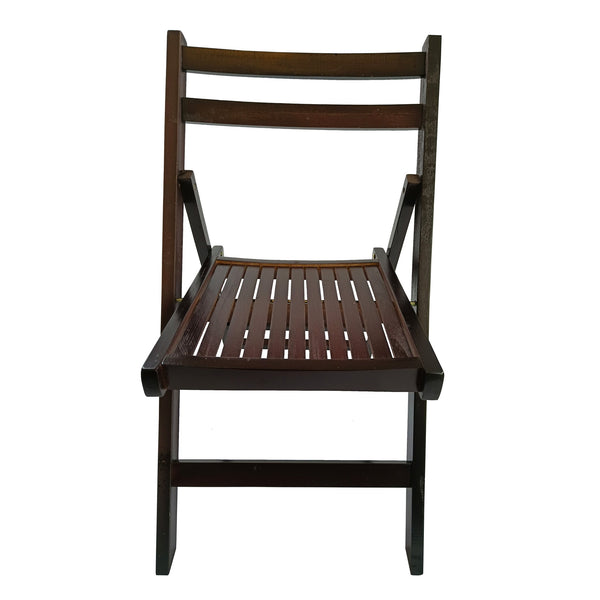 English Elm Furniture Slatted Wood Folding Special Event Chair - Solid Wood, Space-Saving, Portable, Durable Seating (98) Cherry W49539774