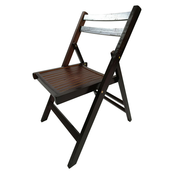 English Elm Furniture Slatted Wood Folding Special Event Chair - Solid Wood, Space-Saving, Portable, Durable Seating (98) Cherry W49539774